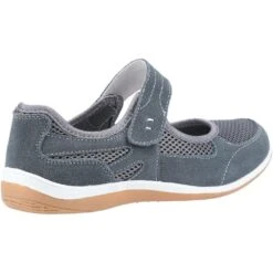 Fleet & Foster Womens Morgan Touch Fastening Mary Jane Shoes -BreezeSole Shoes Store fle111 grey 03