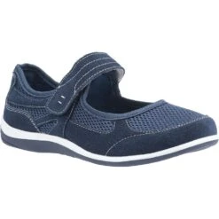Fleet & Foster Womens Morgan Touch Fastening Mary Jane Shoes -BreezeSole Shoes Store fle111 navy 01