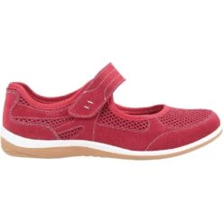 Fleet & Foster Womens Morgan Touch Fastening Mary Jane Shoes -BreezeSole Shoes Store fle111 red 02