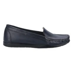 Fleet & Foster Womens Tiggy Slip On Lightweight Loafers -BreezeSole Shoes Store fle121 navy 02