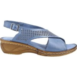 Fleet & Foster Womens Judith Open Toe Leather Sandals -BreezeSole Shoes Store fle122 blue 04