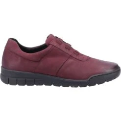 Fleet & Foster Womens Cristianos Slip On Casual Shoes -BreezeSole Shoes Store fle126 bordo 02