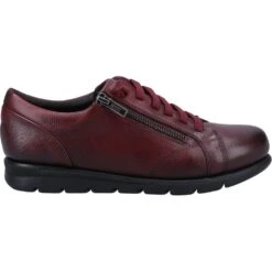 Fleet & Foster Womens Polperro Slip On Zipped Leather Shoes -BreezeSole Shoes Store fle146 bordo 04