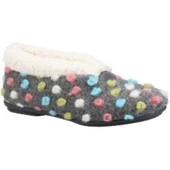 Fleet & Foster Womens Snowberry Faux Fur Lined Slippers