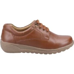 Fleet & Foster Womens Cathy Waterproof Leather Shoes -BreezeSole Shoes Store fle151 tan 04 1