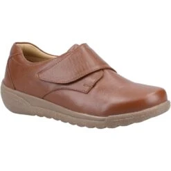 Fleet & Foster Womens Elaine Waterproof Leather Shoes -BreezeSole Shoes Store fle153 tan 01
