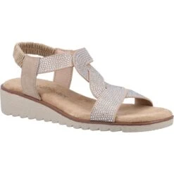 Fleet & Foster Womens Hyacinth Memory Foam Leather Sandals
