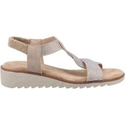 Fleet & Foster Womens Hyacinth Memory Foam Leather Sandals -BreezeSole Shoes Store fle156 beige 04