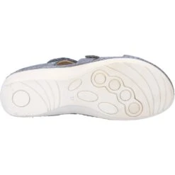 Fleet & Foster Womens Julie Memory Foam Leather Sandals -BreezeSole Shoes Store fle157 navy 03 1