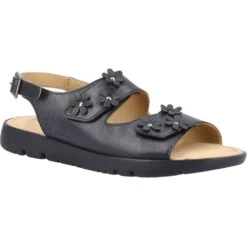 Fleet & Foster Womens Kara Memory Foam Leather Sandals