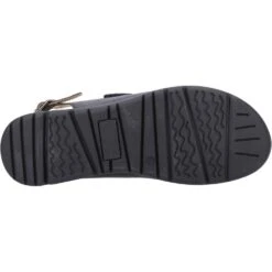 Fleet & Foster Womens Kara Memory Foam Leather Sandals -BreezeSole Shoes Store fle159 black 03