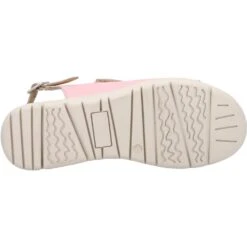 Fleet & Foster Womens Kara Memory Foam Leather Sandals -BreezeSole Shoes Store fle159 pink 03