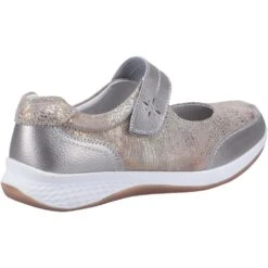 Fleet & Foster Womens Laura Touch Fastening Mary Jane Shoes -BreezeSole Shoes Store fle160 silver 02