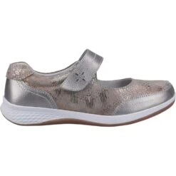 Fleet & Foster Womens Laura Touch Fastening Mary Jane Shoes -BreezeSole Shoes Store fle160 silver 04