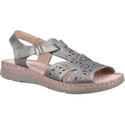 Fleet & Foster Womens Ruth Memory Foam Leather Sandals