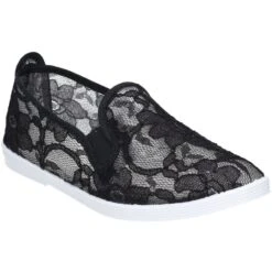 Flossy Womens Bimba Lace Detail Slip On Casual Shoes