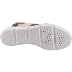 Geox Womens D Pisa A Buckle Suede Leather Summer Sandals -BreezeSole Shoes Store geo005 taupe 04