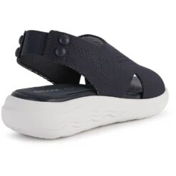 Geox Womens Spherica Breathable Slip On Summer Sandals -BreezeSole Shoes Store geo021 navy 03