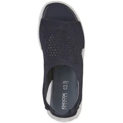 Geox Womens Spherica Breathable Slip On Summer Sandals -BreezeSole Shoes Store geo021 navy 05