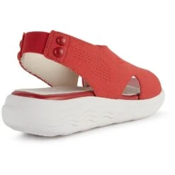 Geox Womens Spherica Breathable Slip On Summer Sandals -BreezeSole Shoes Store geo021 red 03