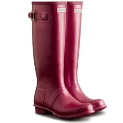 Hunter Womens Original Tall Nebula Wellington Boots -BreezeSole Shoes Store hun042 brgndy 03