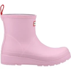 Hunter Womens Original Play Rubber Short Wellington Boots -BreezeSole Shoes Store hun051 pink 02