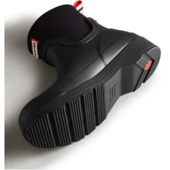 Hunter Womens Play Short Neoprene Waterproof Welly Boots -BreezeSole Shoes Store hun063 black 03