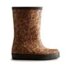 Hunter Womens Original Short Leopard Print Wellington Boots