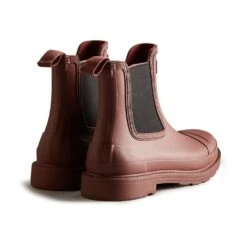 Hunter Womens Commando Waterproof Wellington Chelsea Boots -BreezeSole Shoes Store hun080 berry 03