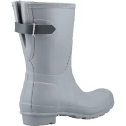 Hunter Womens Short Back Adjustable Wellington Boots -BreezeSole Shoes Store hun081 urgrey 04