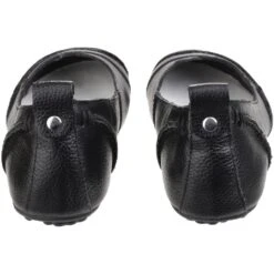 Hush Puppies Womens/Ladies Janessa Leather Padded Slip On Casual Shoes -BreezeSole Shoes Store hus055 blk 08