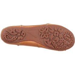 Hush Puppies Womens/Ladies Janessa Leather Padded Slip On Casual Shoes -BreezeSole Shoes Store hus055 tan 04