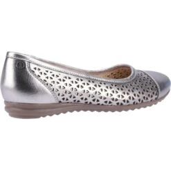 Hush Puppies Womens Leah Leah Ballerina Pump Shoes -BreezeSole Shoes Store hus327 pewter 03