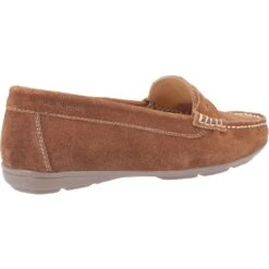 Hush Puppies Womens Margot Lightweight Slip On Loafer Shoes -BreezeSole Shoes Store hus333 tan 03