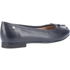 Hush Puppies Womens Naomi Leather Slip On Ballet Shoes -BreezeSole Shoes Store hus335 navy 03