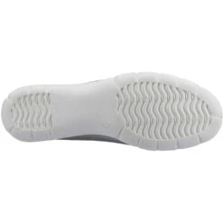 Hush Puppies Womens Paige Slip On Leather Loafer Shoes -BreezeSole Shoes Store hus338 silver 04