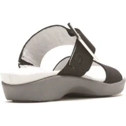 Hush Puppies Womens Dorri Heeled Leather Sandals -BreezeSole Shoes Store hus394 black 02