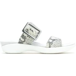 Hush Puppies Womens Dorri Heeled Leather Sandals -BreezeSole Shoes Store hus394 snake 04