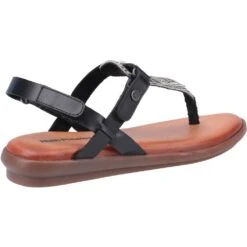 Hush Puppies Womens Norah Leather Sandals -BreezeSole Shoes Store hus419 zebra 02