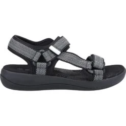 Hush Puppies Womens Sara Quarter Strap Walking Sandals -BreezeSole Shoes Store hus424 black 04