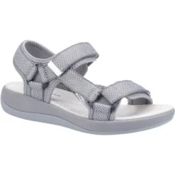 Hush Puppies Womens Sara Quarter Strap Walking Sandals -BreezeSole Shoes Store hus424 grey 01