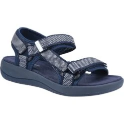 Hush Puppies Womens Sara Quarter Strap Walking Sandals -BreezeSole Shoes Store hus424 navy 01