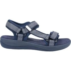 Hush Puppies Womens Sara Quarter Strap Walking Sandals -BreezeSole Shoes Store hus424 navy 04