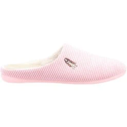 Hush Puppies Womens Raelyn Slip On Corduroy Slippers -BreezeSole Shoes Store hus506 pink 02