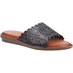 Hush Puppies Womens Bryony Mule Summer Slider Sandals -BreezeSole Shoes Store hus514 black 01