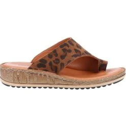 Hush Puppies Womens Elissa Toepost Summer Slider Sandals -BreezeSole Shoes Store hus526 leoprd 02