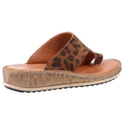 Hush Puppies Womens Elissa Toepost Summer Slider Sandals -BreezeSole Shoes Store hus526 leoprd 03