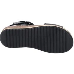 Hush Puppies Womens Ellie Suede Leather Summer Sandals -BreezeSole Shoes Store hus527 black 04 1