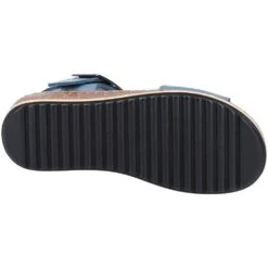 Hush Puppies Womens Ellie Suede Leather Summer Sandals -BreezeSole Shoes Store hus527 blue 04 1