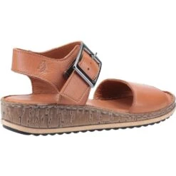 Hush Puppies Womens Ellie Suede Leather Summer Sandals -BreezeSole Shoes Store hus527 tan 05 1